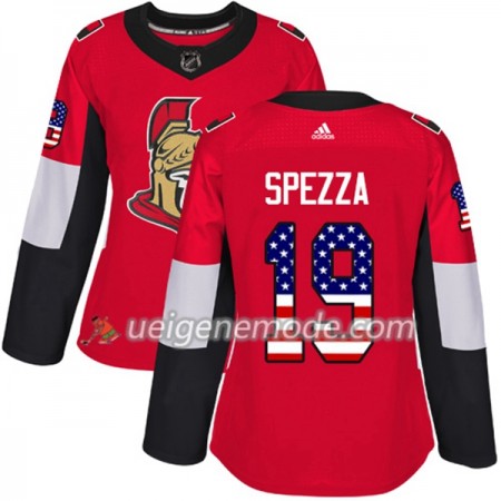 Dame Eishockey Ottawa Senators Trikot Jason Spezza 19 Adidas 2017-2018 Rot USA Flag Fashion Authentic